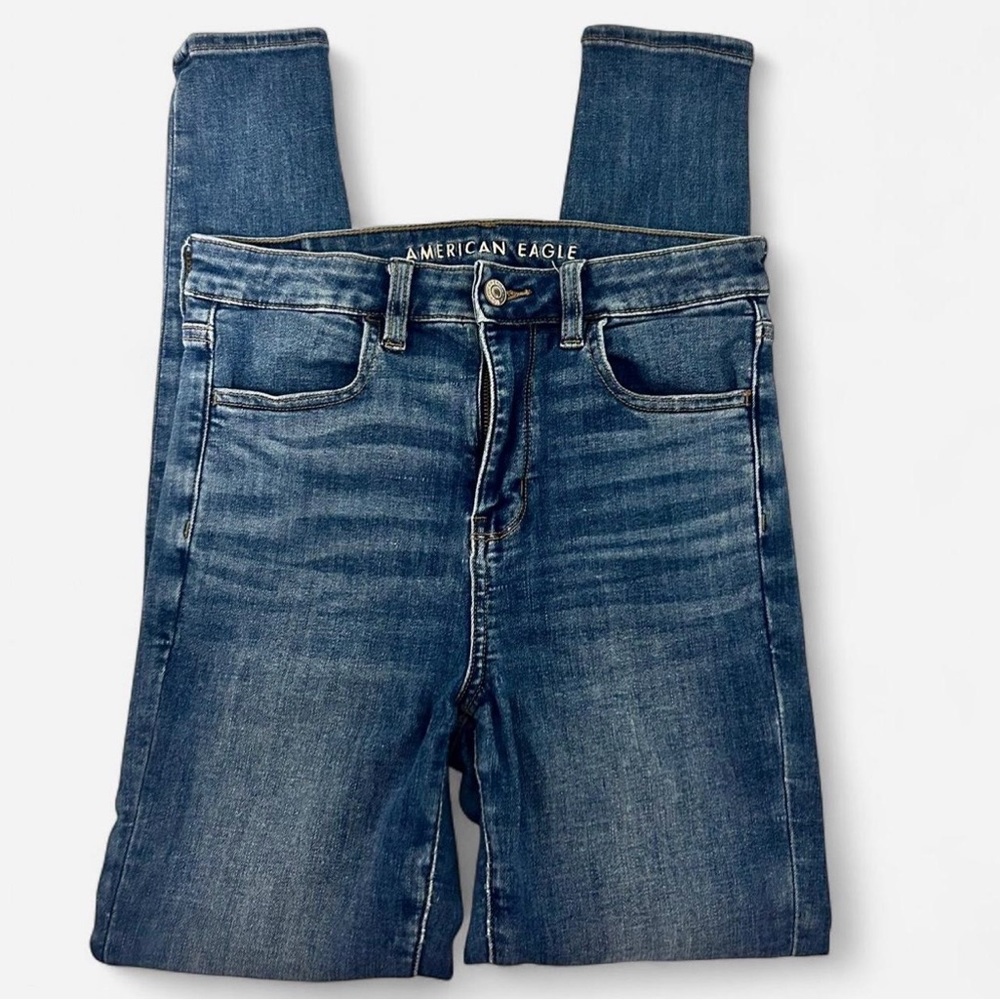 American Eagle Outfitters Women's Dark Blue Skinny Jeans